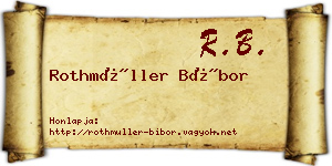 Rothmüller Bíbor névjegykártya